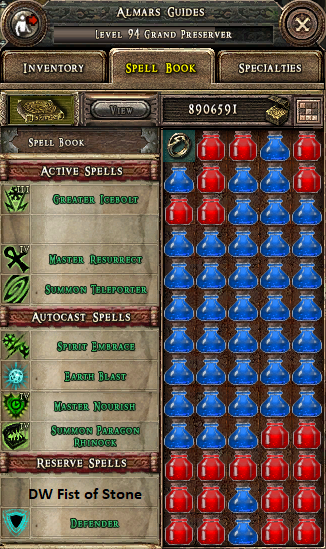 Dual Wield Fist of Stone Spells